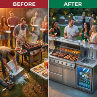 Arcticedge Elite Stainless Outdoor Kitchen — Before & After