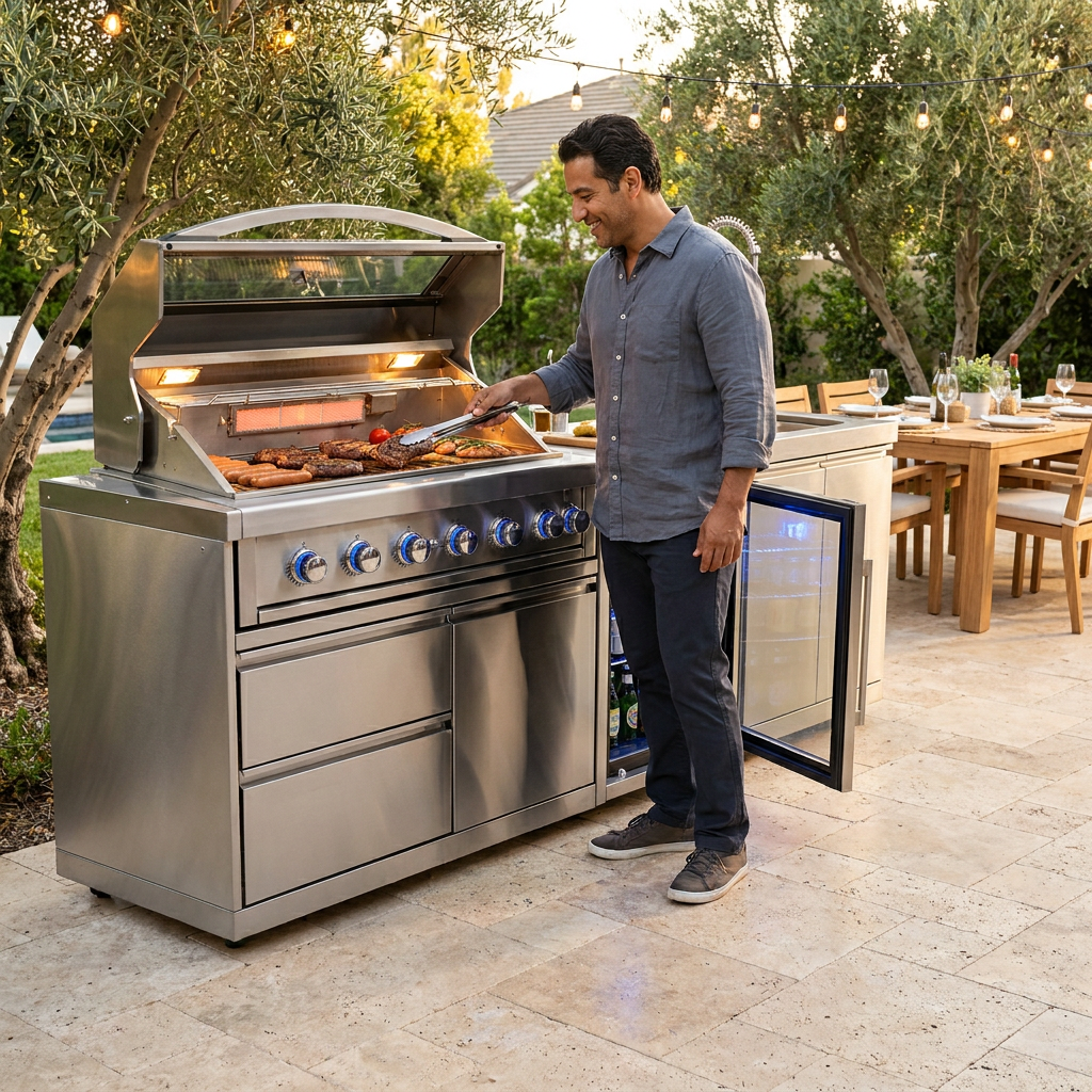 Arcticedge Elite Stainless Outdoor Kitchen — Lifestyle