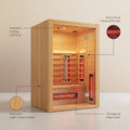 Infrared Sauna Cabin Built for Home Wellness, Premium Wood Construction, Multi-Zone Heating, Digital Controls