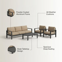 Solterra Luxe Outdoor Lounge Set — infographic