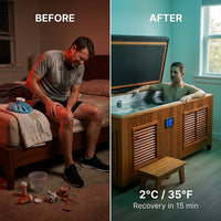 TimberChill Glacier Pro Cedar Cold Plunge — Before & After