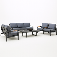 Outdoor Lounge Set Built to Last, Powder-Coated Aluminum Frame, All-Weather Cushions, 4-Piece