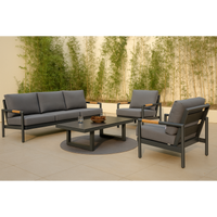 Outdoor Lounge Set Built to Last, Powder-Coated Aluminum Frame, All-Weather Cushions, 4-Piece